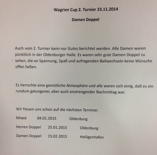 Wagrien Cup 20142